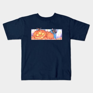 Nine Lives, Two Pumpkins Kids T-Shirt